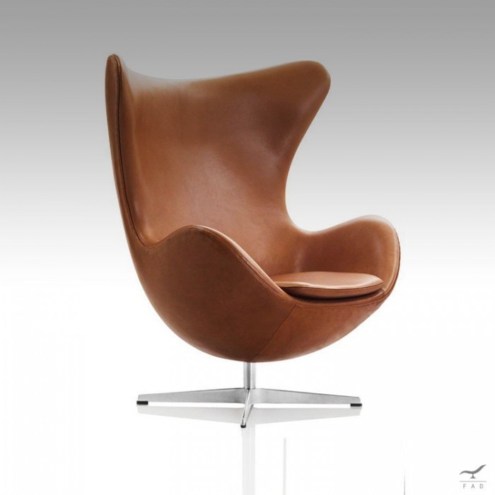 Egg chair leather by Arne Jacobsen