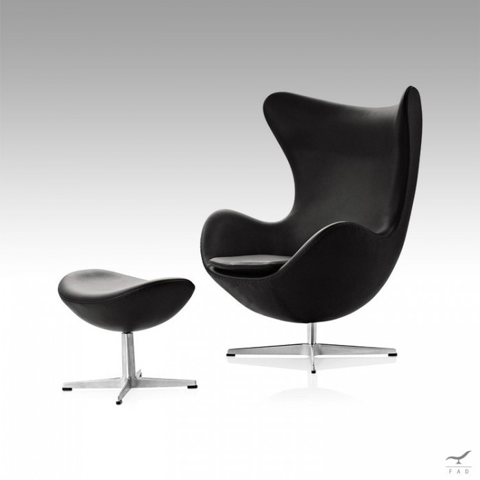 Egg chair leather by Arne Jacobsen