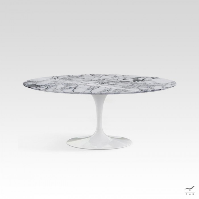 Tavolo da pranzo Saarinen Tulip in marmo - Base Nera o Bianca