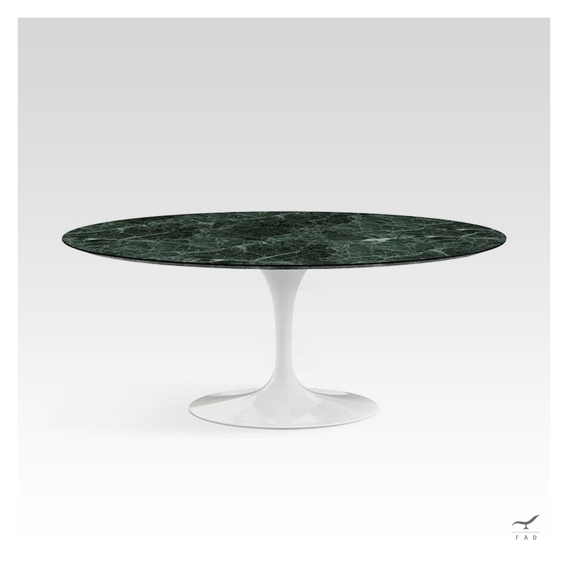 Tavolo da pranzo Saarinen Tulip in marmo - Base Nera o Bianca