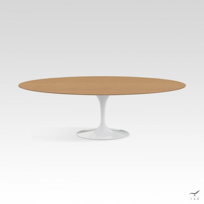 Tulip oval dining table wood modello