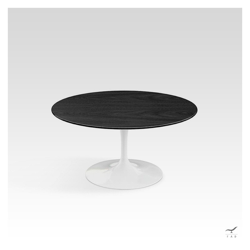 Tavolo da pranzo Saarinen Tulip ovale in legno - Base nera o bianca