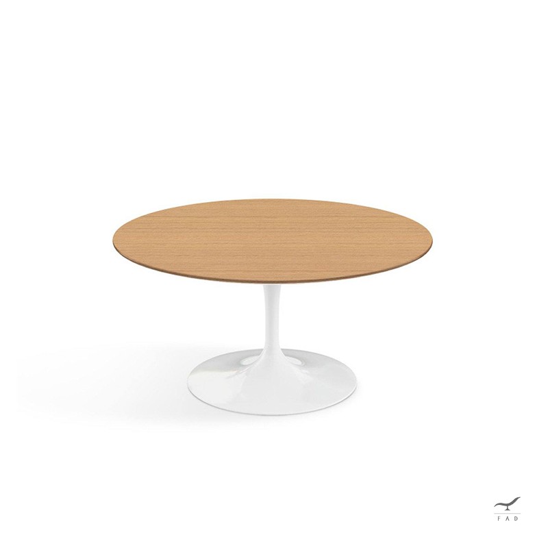 Tavolo da pranzo Saarinen Tulip ovale in legno - Base nera o bianca