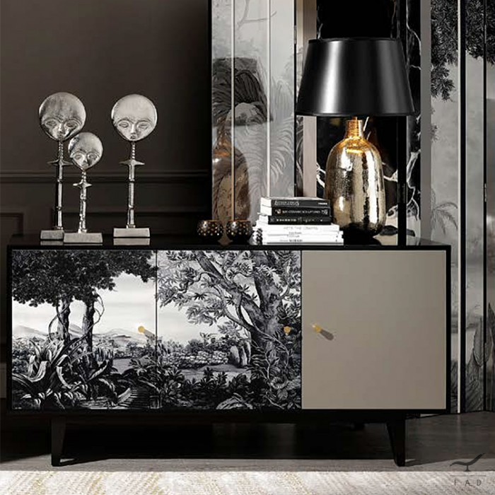 Italian Mediterranean Landscape Design Sideboard | Customizable Furniture