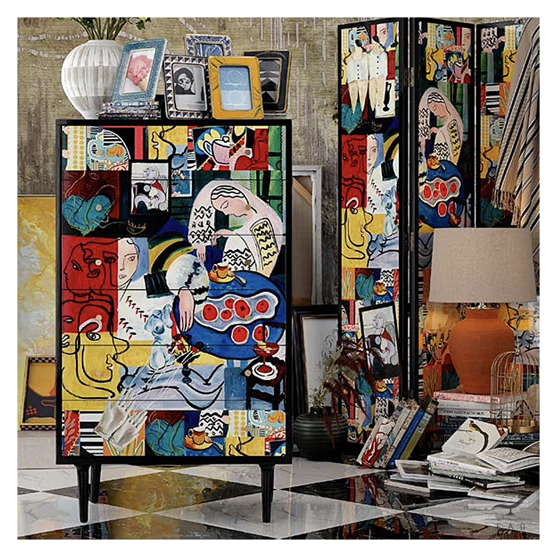 Credenza Chagall e Picasso: design artistico e qualità italiana
