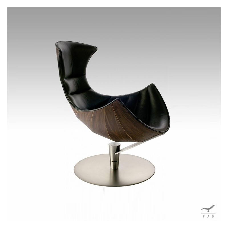 LOBSTER Armchair | Sculptural Lounge Chair with Wooden Shell | FADesign