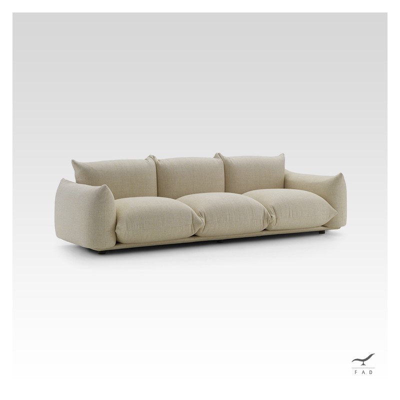 Modern Mario Marenco Inspired Sofa | Large Cushions for Complete Relaxation