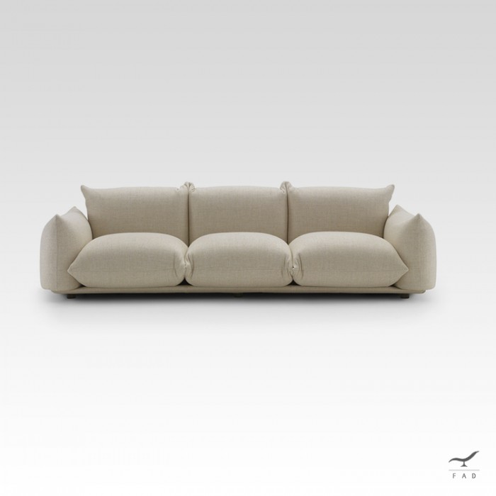 Modern Mario Marenco Inspired Sofa | Large Cushions for Complete Relaxation