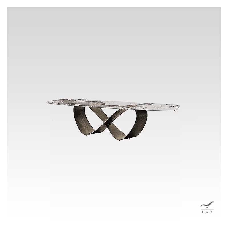 Modern Customizable Marble Top Table | Chromed Steel Legs | Buy Online