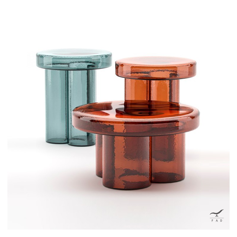 Tavolino in vetro soffiato - Design unico e colori personalizzabili