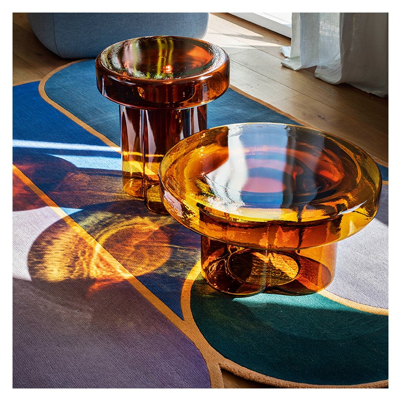 Tavolino in vetro soffiato - Design unico e colori personalizzabili