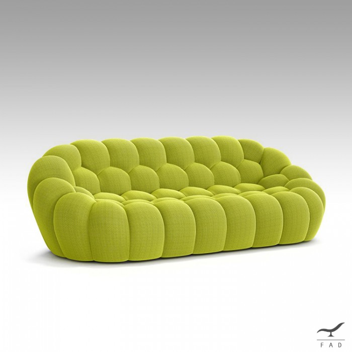 Sofa a tre posti ispirato al modello Bubble