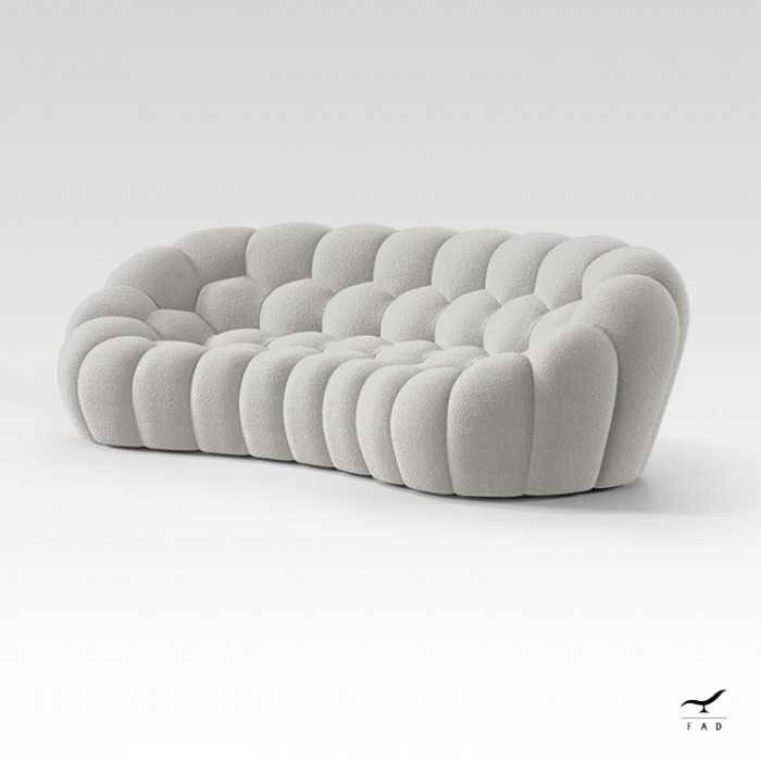 Sofa A Tre Posti Ispirato Al Modello Bubble Curve