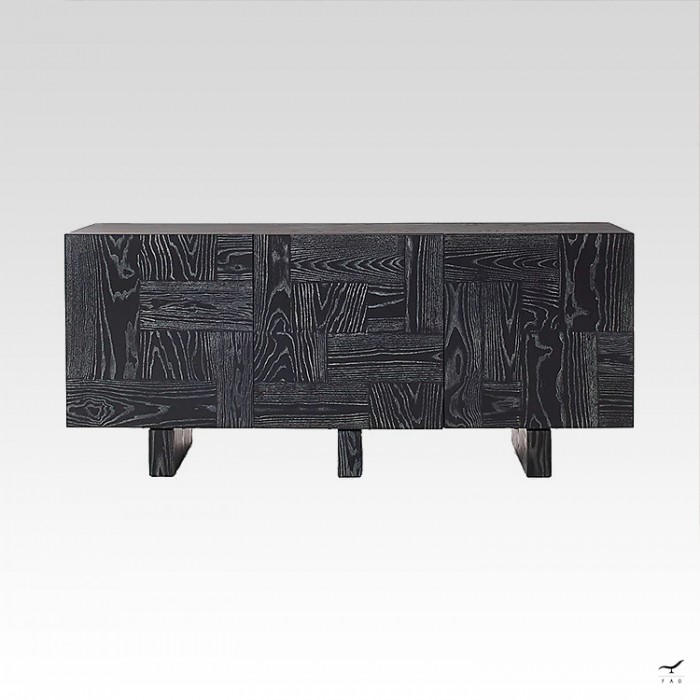 BLACK sideboard in wooden colored