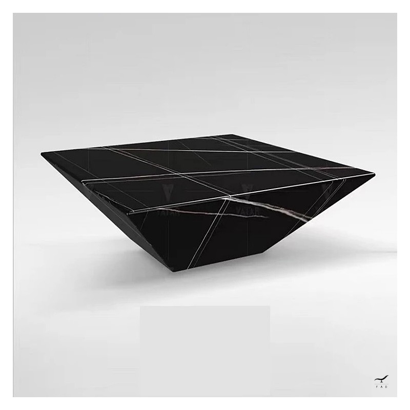 Luxury Marble Pyramid Coffee Table | Customizable Modern Design