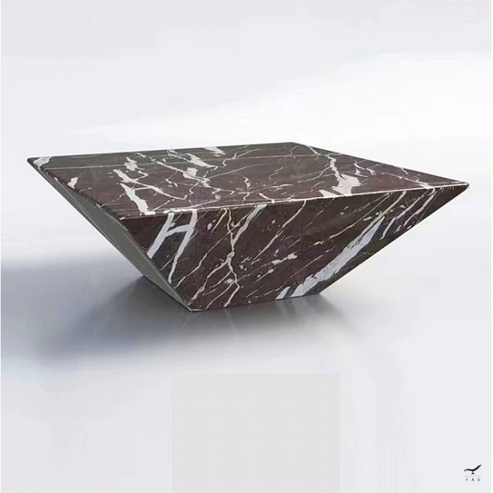 Luxury Marble Pyramid Coffee Table | Customizable Modern Design