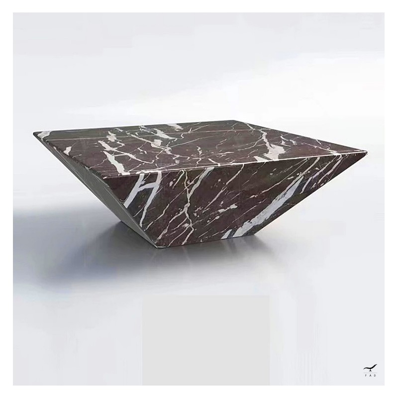 Luxury Marble Pyramid Coffee Table | Customizable Modern Design
