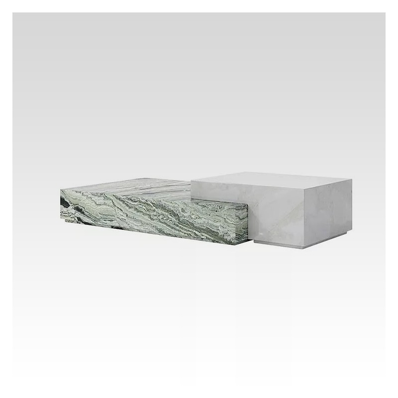 Customizable Marble and Geometric Coffee Table | Unique Design
