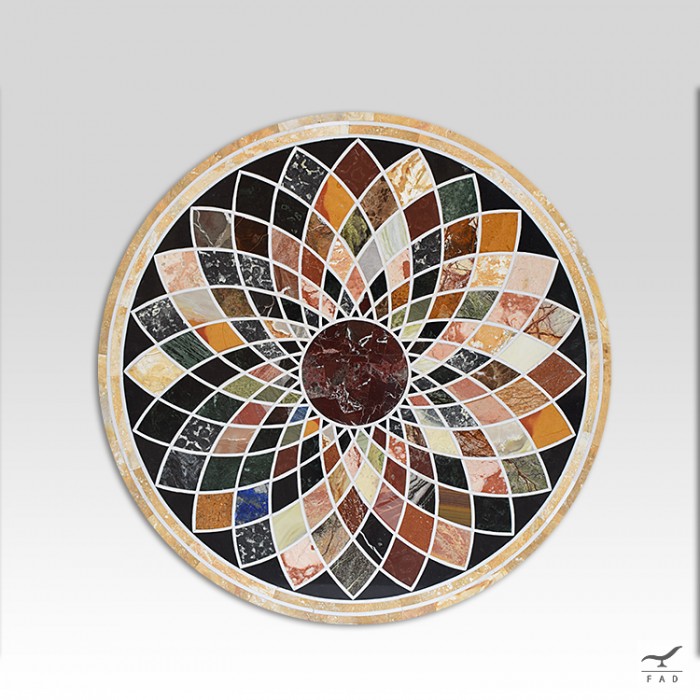VENERE coffee table rainbow of colors in marble