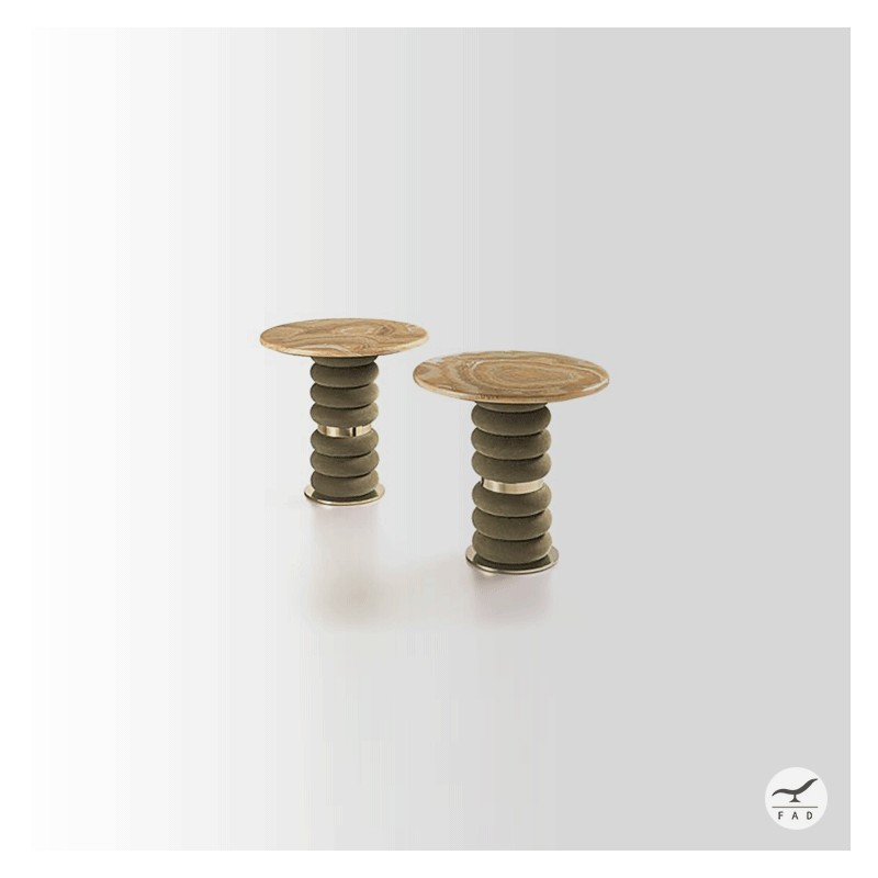 Luxurious Marble Coffee Tables with Unique 'Snake' Design | Customizable Options Available