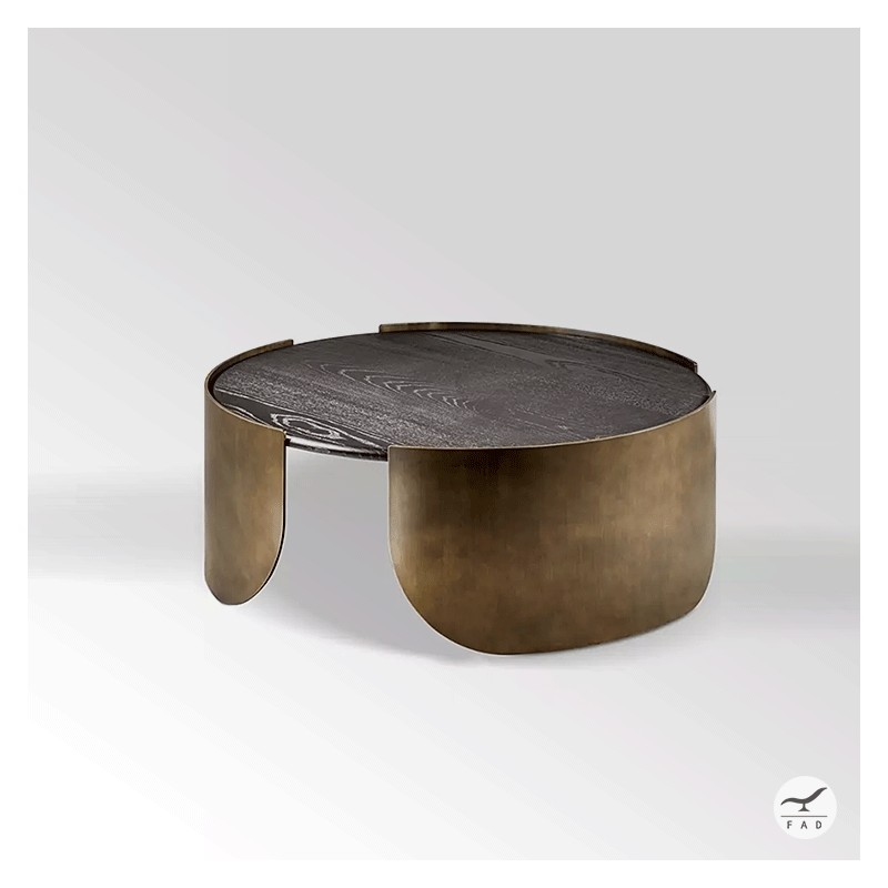 Luxurious Copper Coffee Tables with Marble or Wood Tops | Unique Design