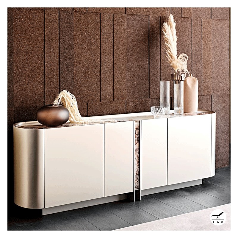 Credenza in Legno con Piano in Marmo - Design di Lusso - Scopri le Diverse Qualità