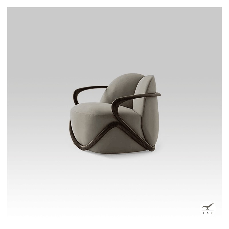 MASON Designer Armchair | Sculptural Wood Frame | FADesign