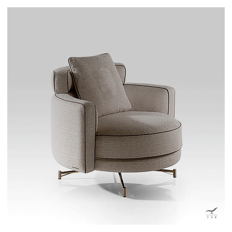 Luxurious Herbert Armchair with Swivel Feature - Modern Elegant Design