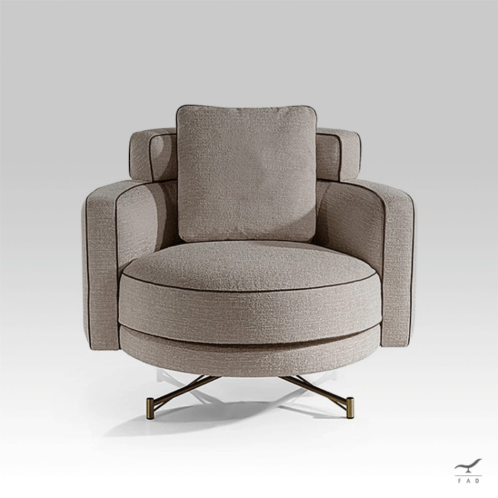 Luxurious Herbert Armchair with Swivel Feature - Modern Elegant Design