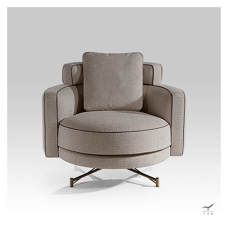 Luxurious Herbert Armchair with Swivel Feature - Modern Elegant Design