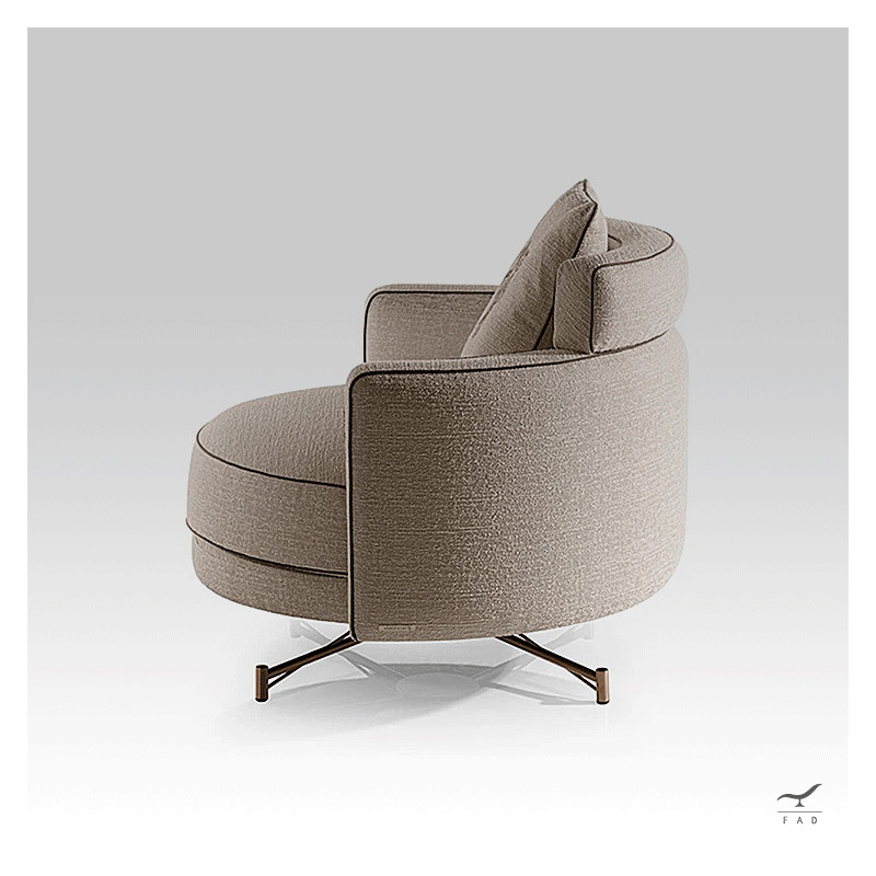 Luxurious Herbert Armchair with Swivel Feature - Modern Elegant Design