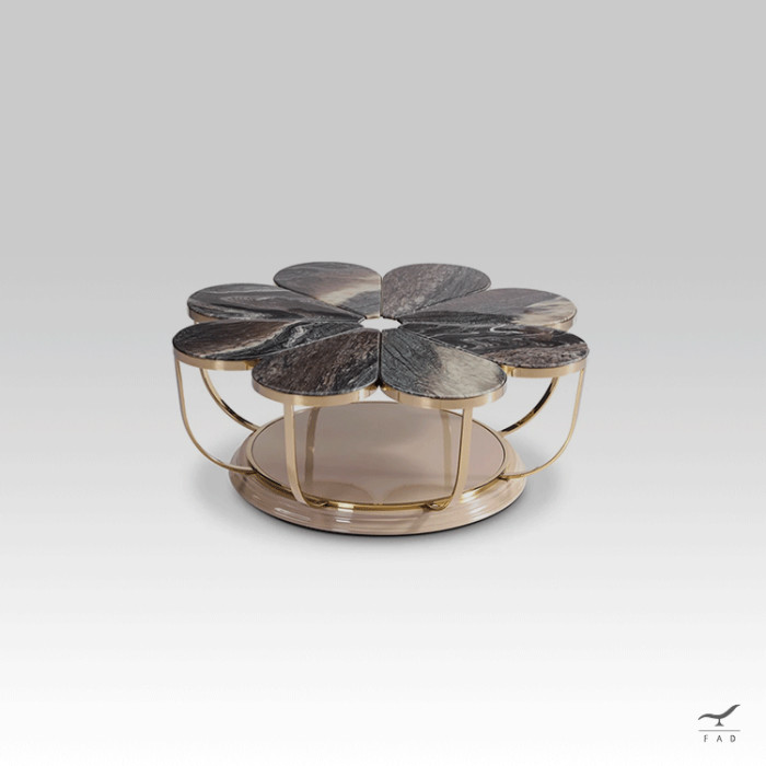 JUNO coffee table in the shape of flower petals