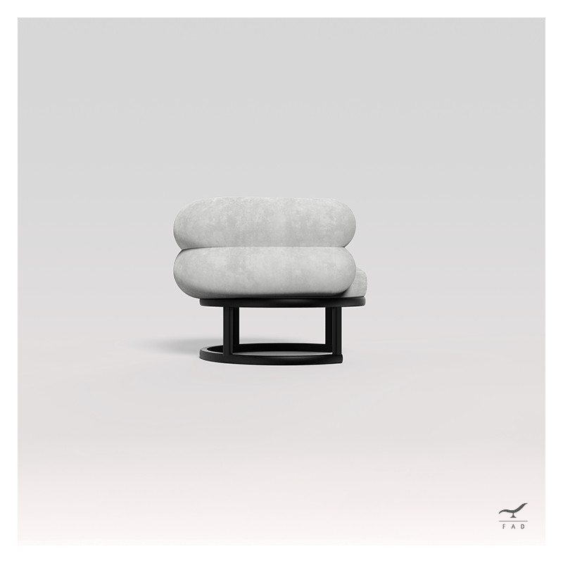 ANGIE Armchair – Round Luxury Chair in Metal and Velvet | FADesign