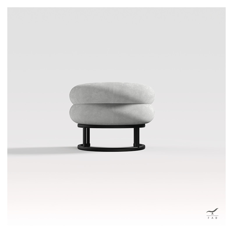 ANGIE Armchair – Round Luxury Chair in Metal and Velvet | FADesign