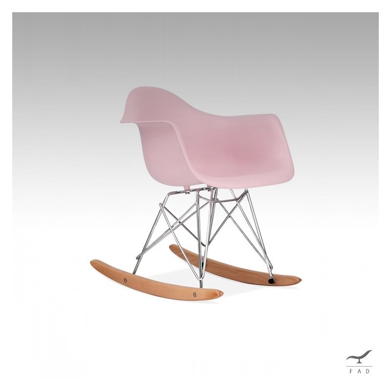 Modern Molded Plastic Rocking Chair with Chrome Base - Free Shipping