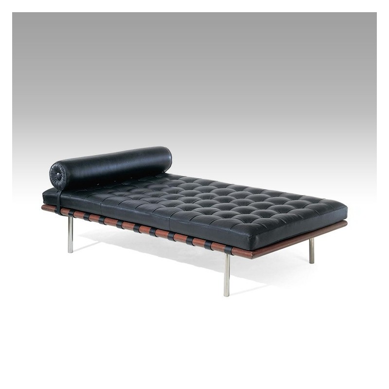 Barcelona Bed Inspired Model - Elegant Steel Frame with Elastic Slats