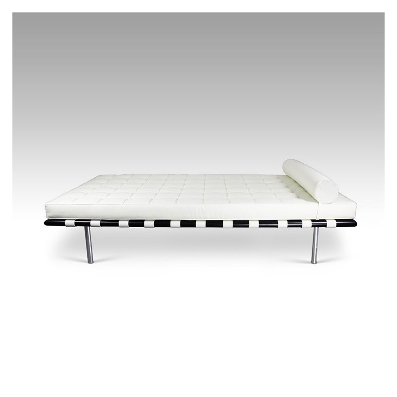 Barcelona Bed Inspired Model - Elegant Steel Frame with Elastic Slats