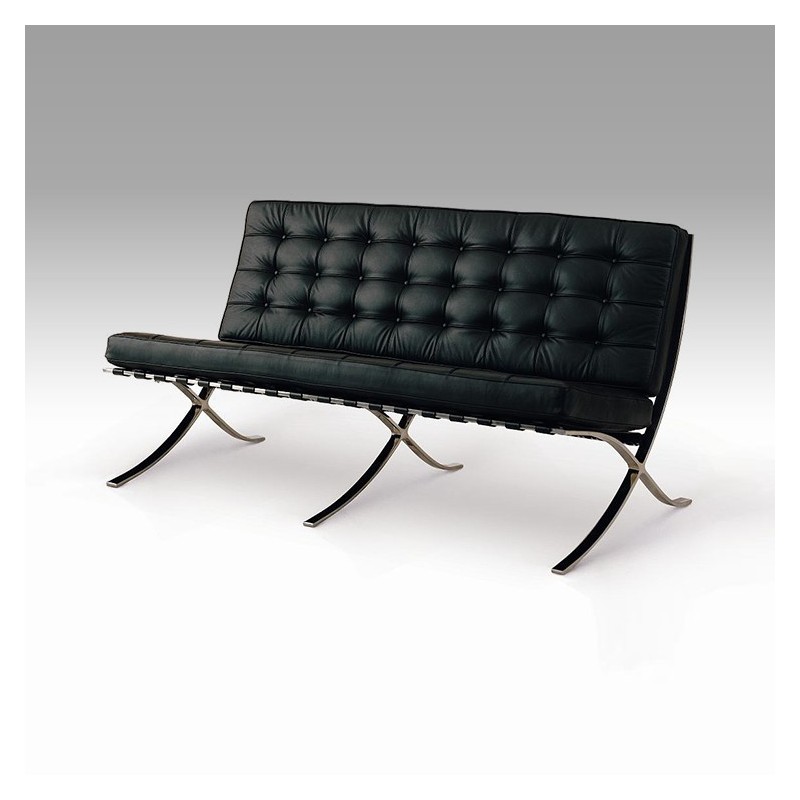 Barcelona Loveseat Inspired Sofa - Elegant Design by Mies Van Der Rohe