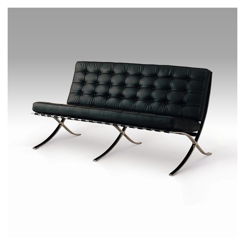 Sofa inspired by Barcelona Loveseat (two seat) model