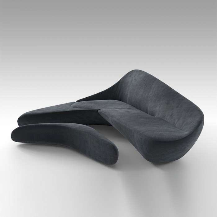Zaha Hadid Inspired Moonlight Sofa | Geometric Curves Design Statement