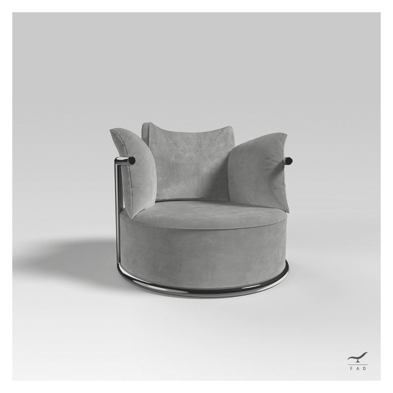 LINDA Armchair – Stainless Steel Design for Luxury Interiors