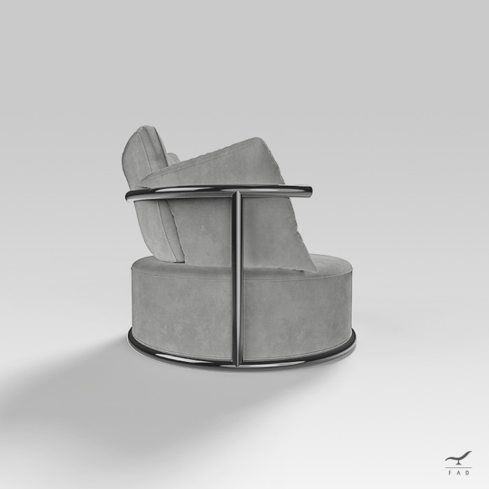 LINDA Armchair – Stainless Steel Design for Luxury Interiors
