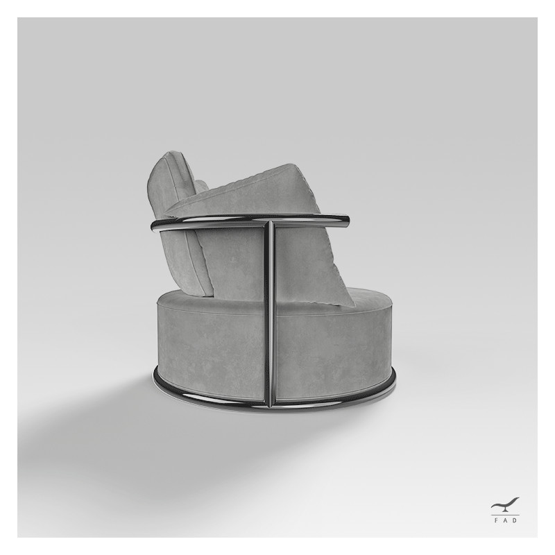 LINDA Armchair – Stainless Steel Design for Luxury Interiors