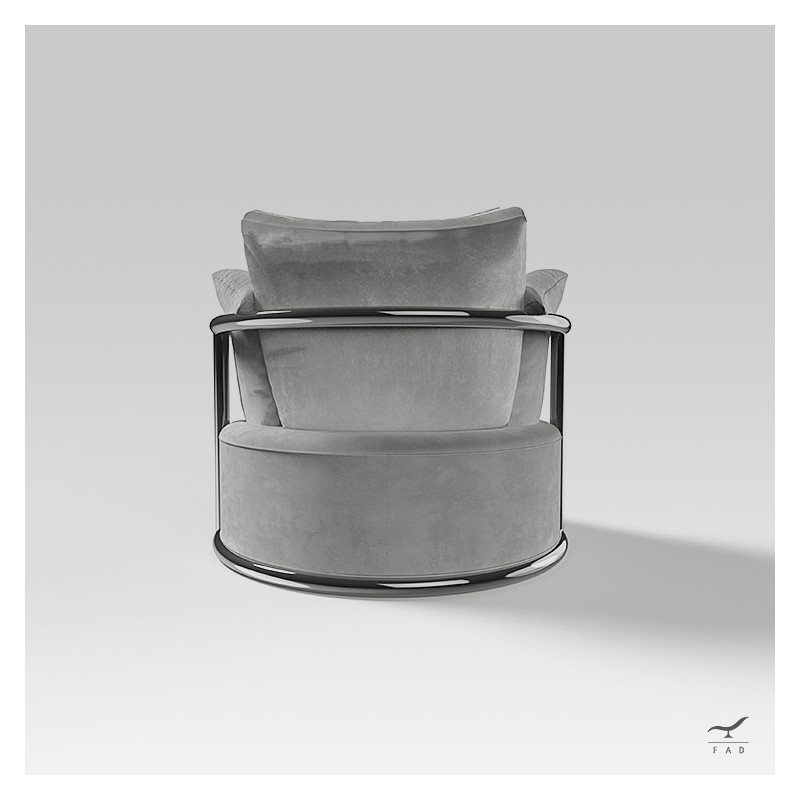 LINDA Armchair – Stainless Steel Design for Luxury Interiors