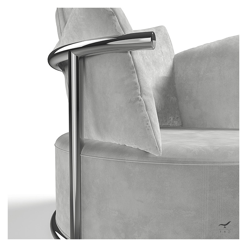LINDA Armchair – Stainless Steel Design for Luxury Interiors