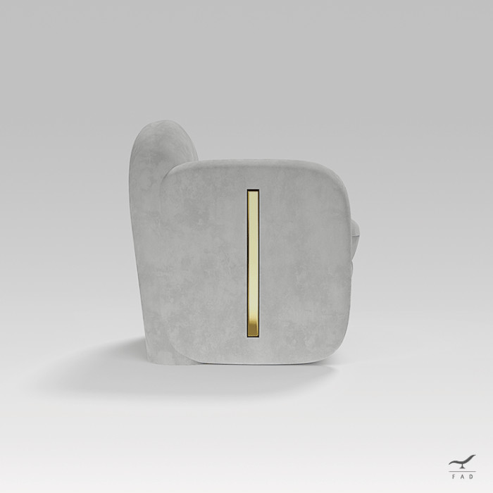 NED Armchair – Luxury Curved Armchair for Hotel Lobbies & Modern Interiors