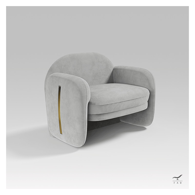 NED Armchair – Luxury Curved Armchair for Hotel Lobbies & Modern Interiors