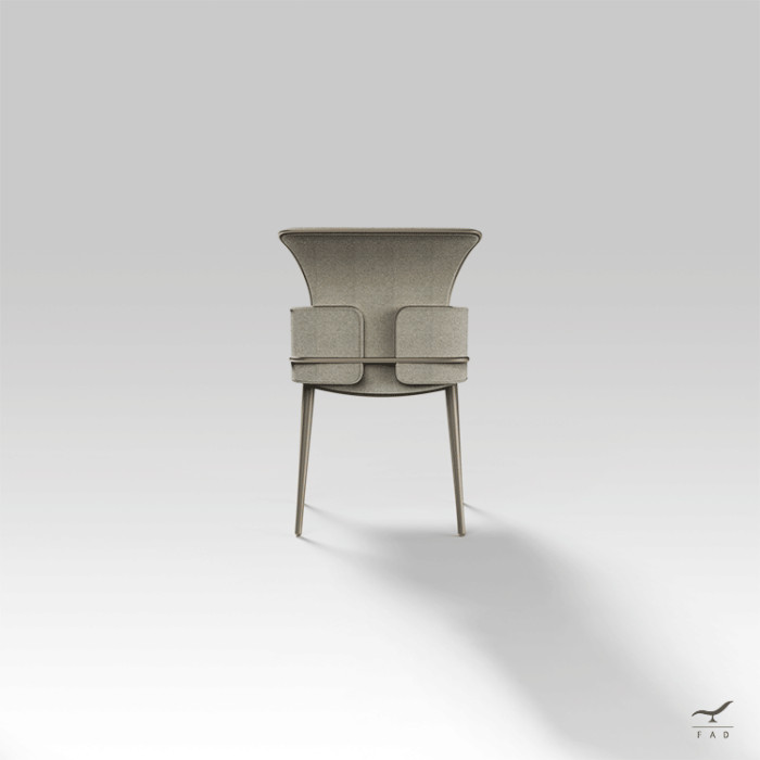 MERCURY Chair – Luxury Curved Armchair with Metal Frame | FADESIGN