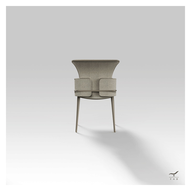 MERCURY Chair – Luxury Curved Armchair with Metal Frame | FADESIGN