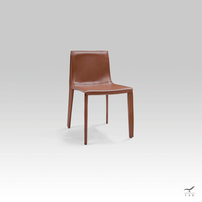 DAKOTA chair with thick backrest and square seat